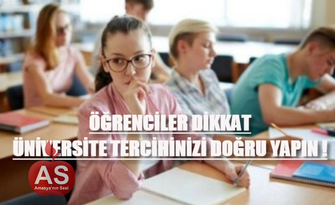 Gençler Üniversite Tercihlerinize Dikkat !