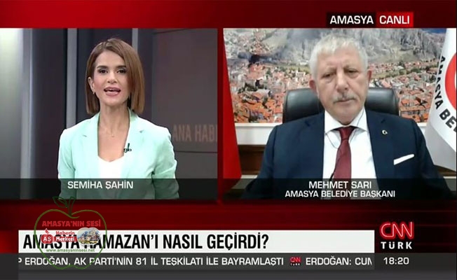 Başkan Sarı CNN Türk'de Amasya'da Koronalı Günleri Anlattı