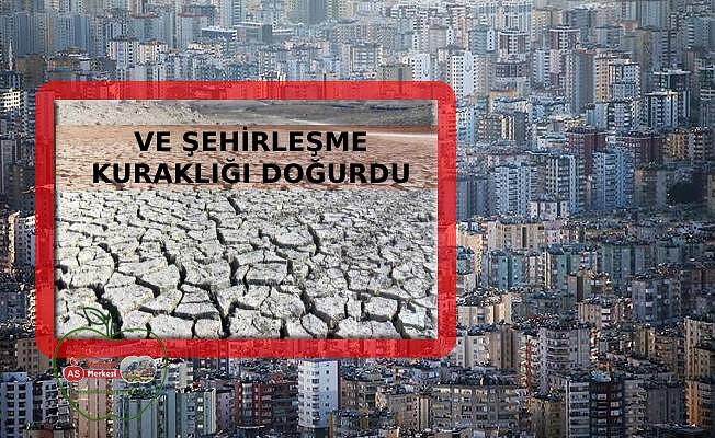 Ve şehirleşme kuraklığı doğurdu...