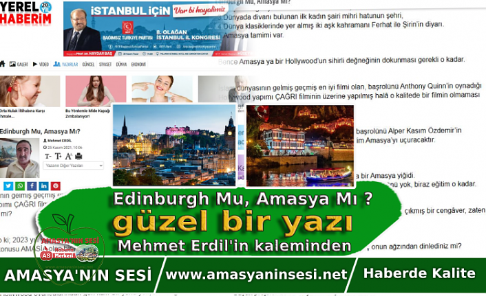 Edinburgh mu, Amasya mı ?