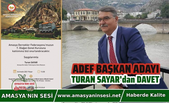 ADEF Başkanı SAYAR'dan Davet...