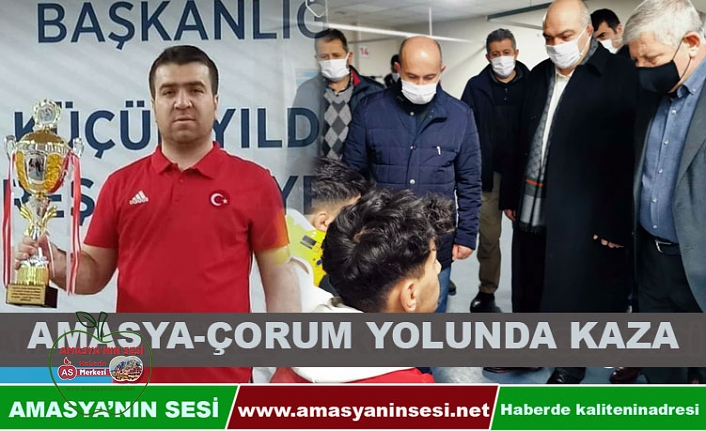 Amasya’da güreşçileri taşıyan midibüs devrildi