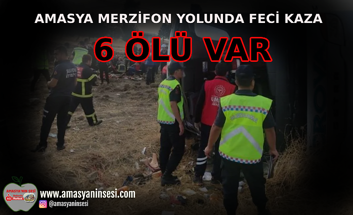 Amasya Merzifon Yolunda Ölümcül Kaza