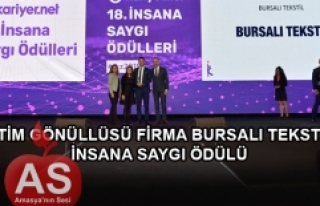 Bursalı Tekstil'e İnsana Saygı Ödülü