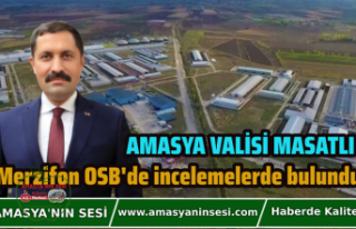 Amasya Valisi Masatlı, Merzifon OSB'de incelemelerde...