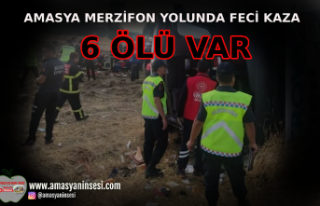 Amasya Merzifon Yolunda Ölümcül Kaza