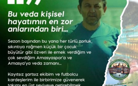 Zafer Uysal Amasyaspor'u Bıraktı