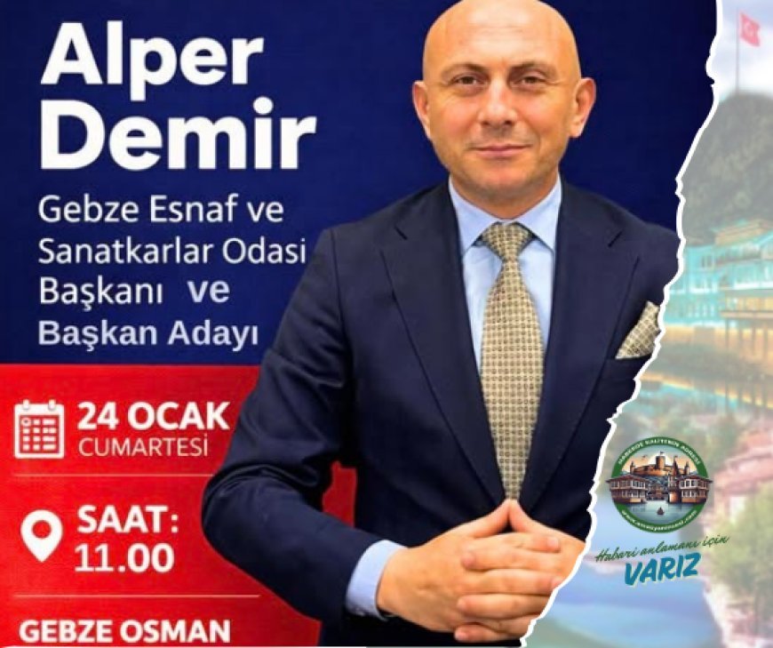 Gebze Esnaf ve Sanatkârlar Odası Başkanlığı İçin Alper Demir Yeniden Aday