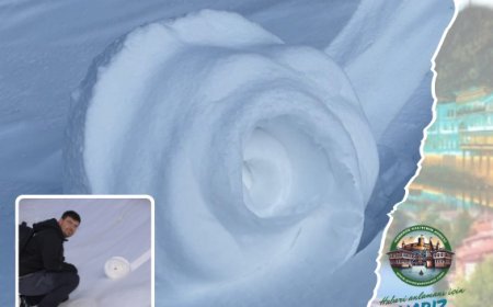 Boğalı Yaylalarında Nadir Bir Doğa Hadisesi: Kar Ruloları, İlahi Kudretin Sessiz Sanatı