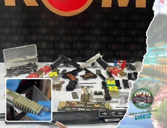 5 SİLAH YAKALANDI 2 KİŞİ GÖZALTINA ALINDI