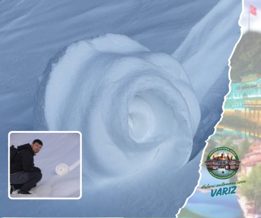 Boğalı Yaylalarında Nadir Bir Doğa Hadisesi: Kar Ruloları, İlahi Kudretin Sessiz Sanatı